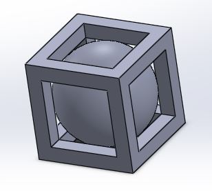 image of ball in cube